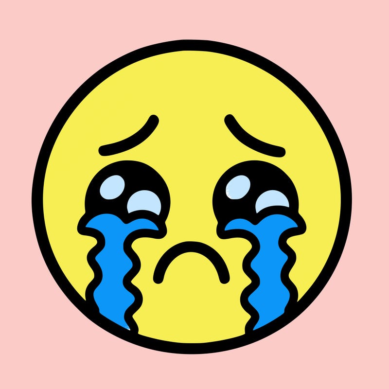 a crying emoji