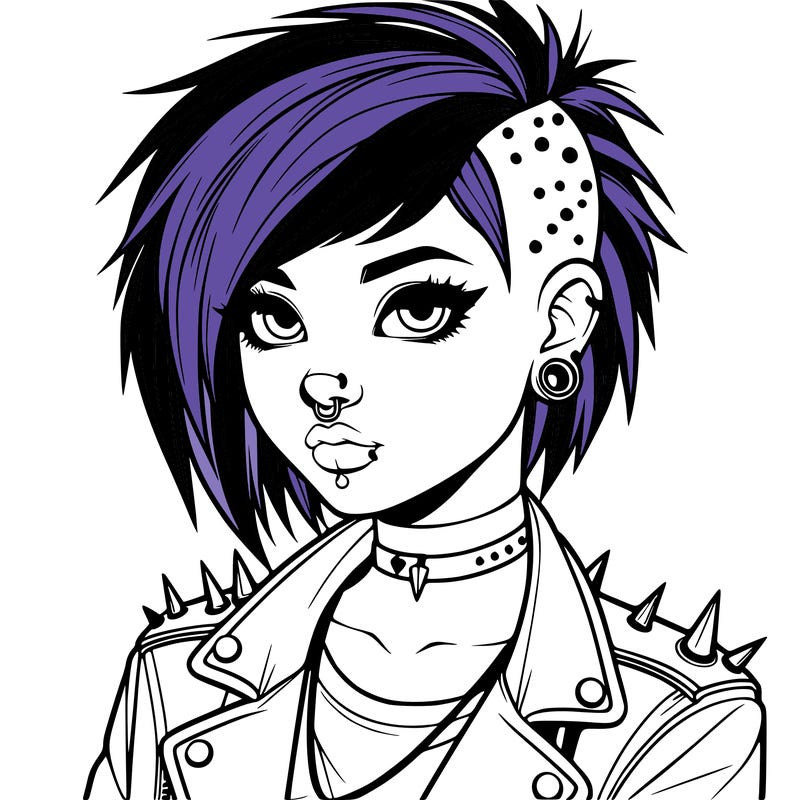 realistic punk girl