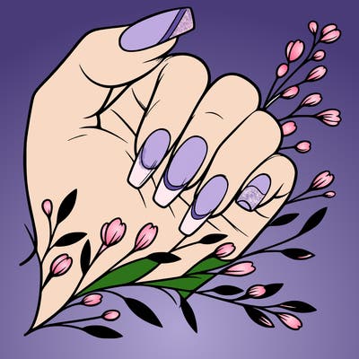 nails with french tip