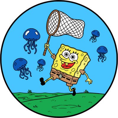 spongebob jellyfishing