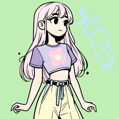 girl in a cute crop top