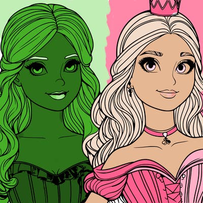 elfaba and glinda realistic girls