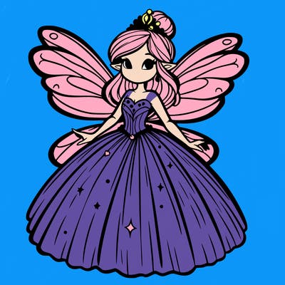 faerie in ball gown