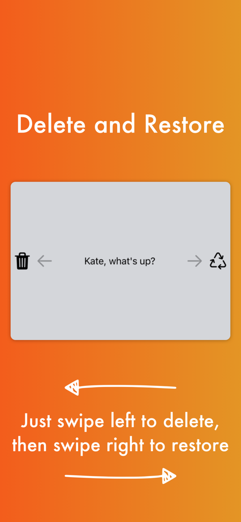 MyKeyboard Pro - Una dimostrazione della funzionalità scorri a sinistra per eliminare e scorri a destra per ripristinare il testo sulla tastiera