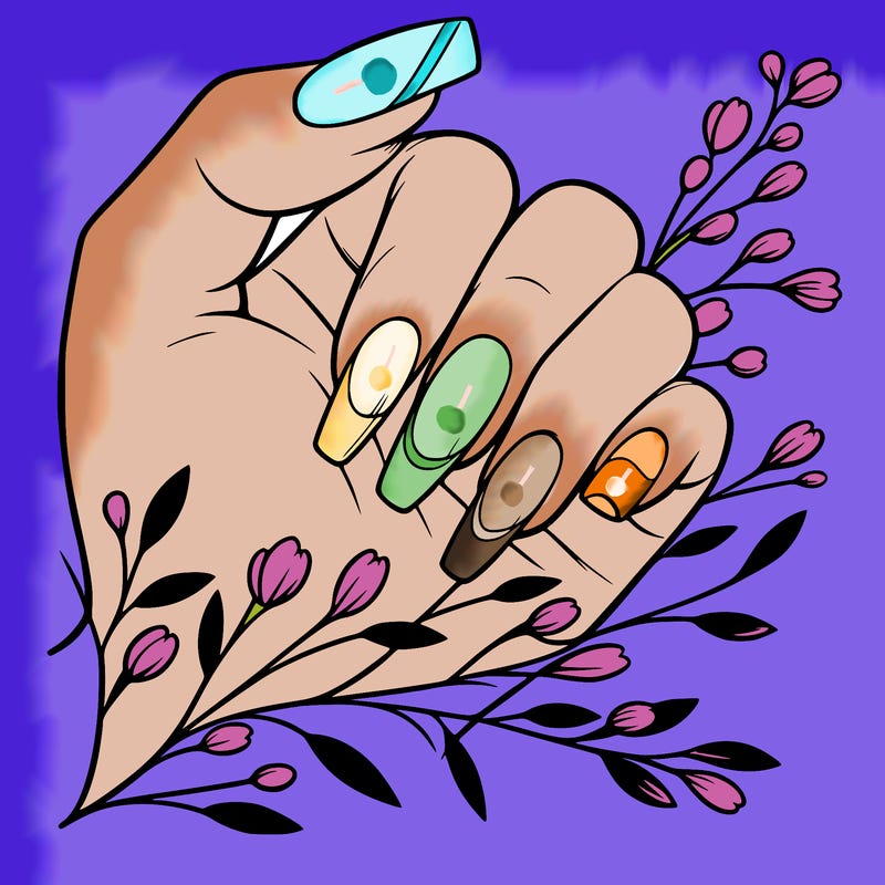 nails with french tip