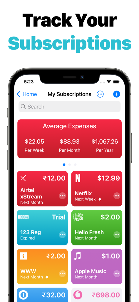 Subtrack: Track Subscriptions - Finance App | MWM