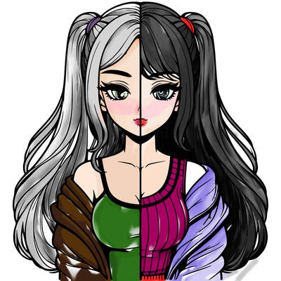 realistic girl split