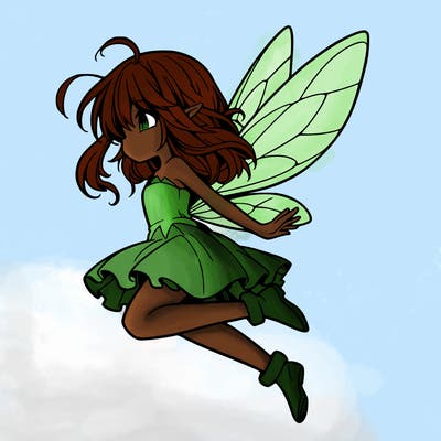 manga fairy flying