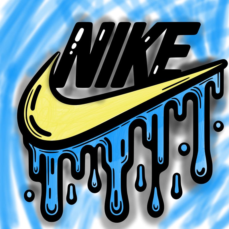 dripping nike logo