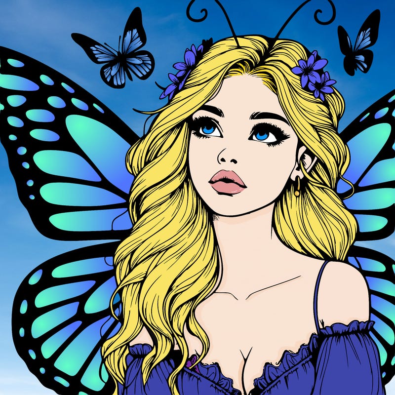 butterfly fairy realistic girl
