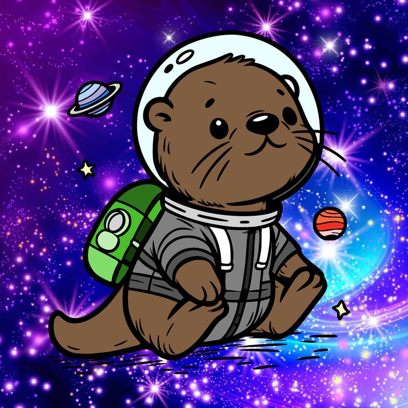 otter in a space suit