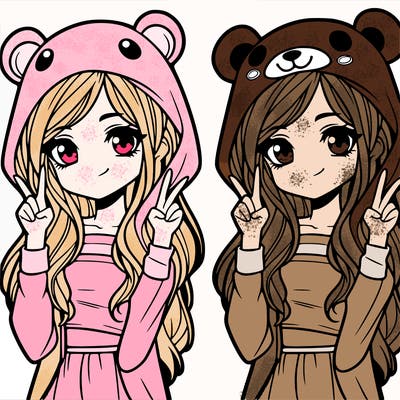 teen girl in animal costume