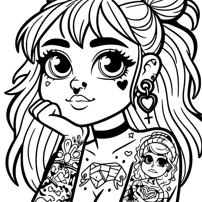 girl with tattoos