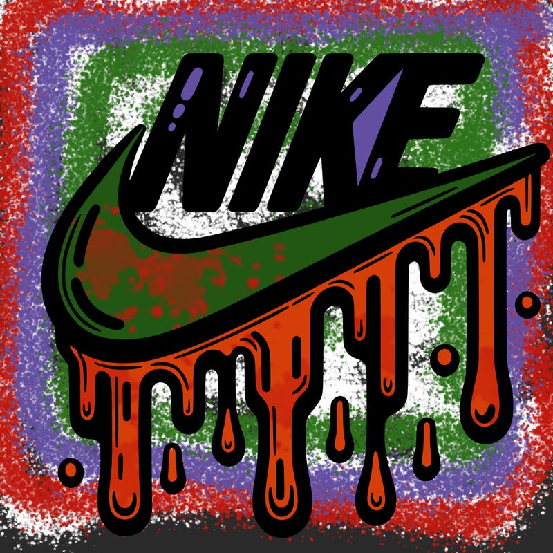 dripping nike logo