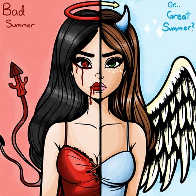 devil vs angel realistic girl