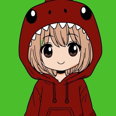 girl with dinosaur hoodie