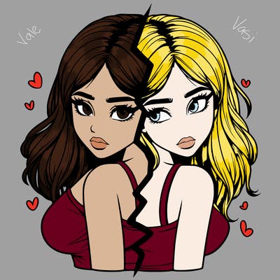 realistic girl split