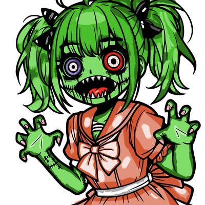scary anime girl