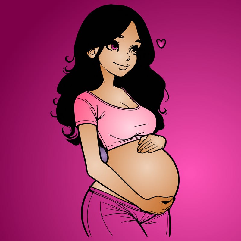 realistic pregnant girl