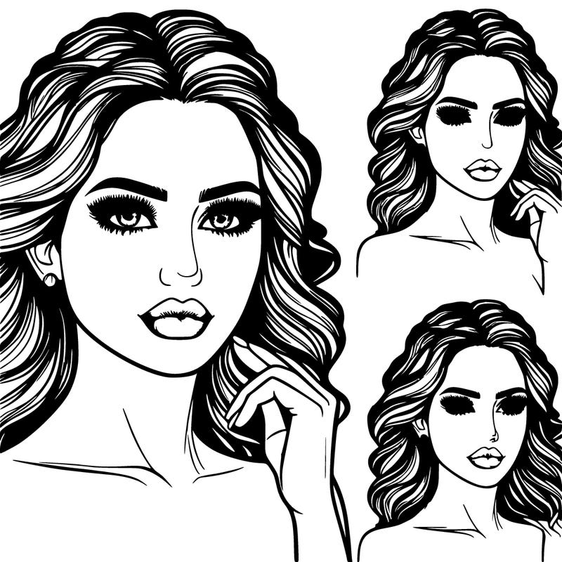 gorgeous woman realistic features