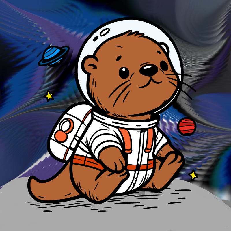 otter in a space suit