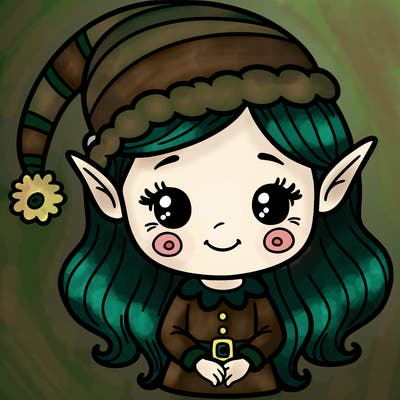 christmas elf girl