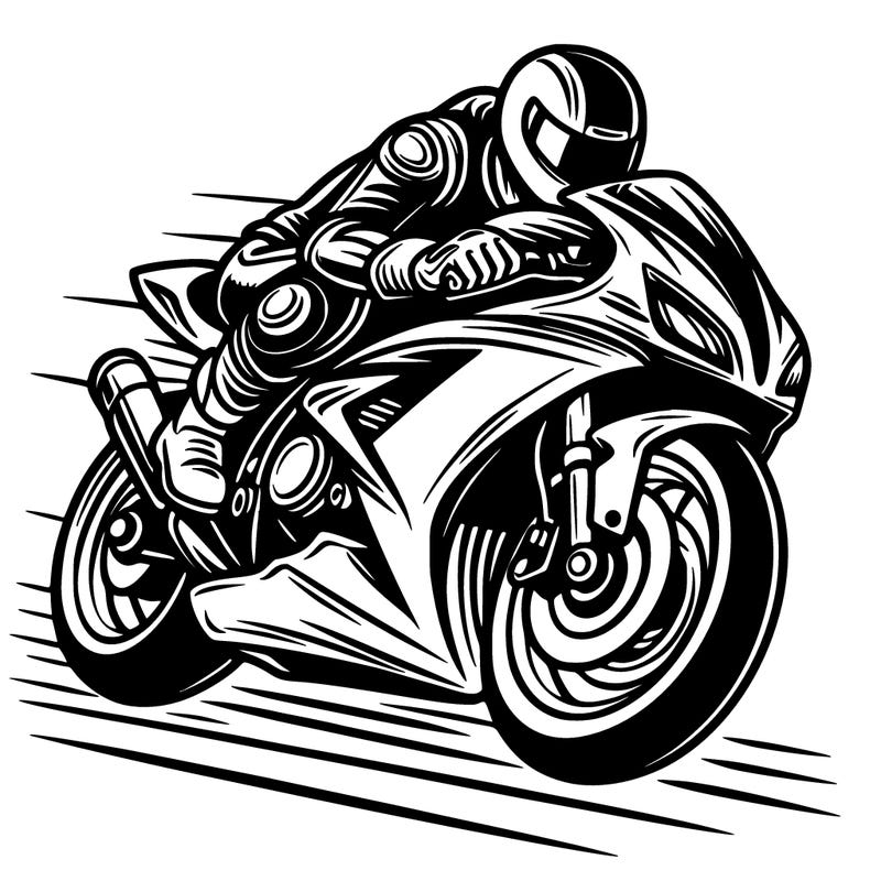 a fast motor bike racing