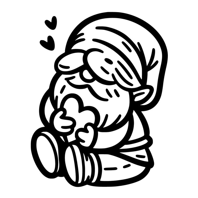 gnomo cute heart love