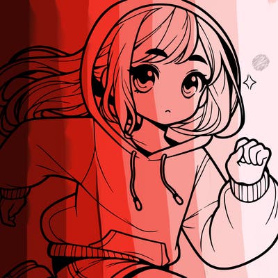 girl in a hoodie