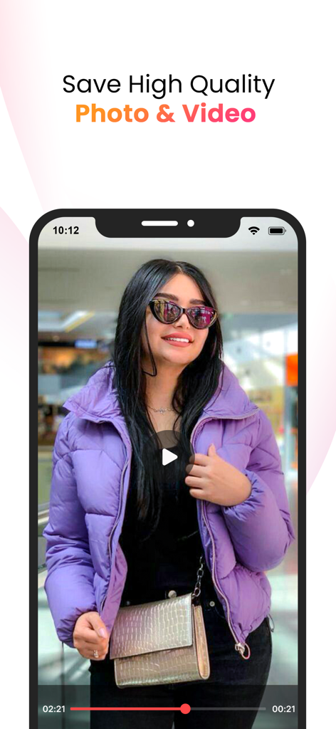 Fast Save - Instant DP - 高画質の動画が保存されている様子を示すFast Saveアプリ画面