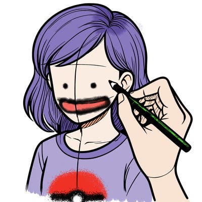 drawing a realistic person