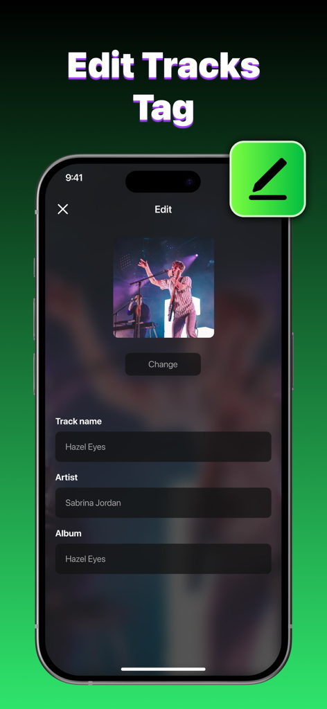 Offline Music Player,Spotubes - Interfaz de la aplicación Spotubes para editar etiquetas de pistas y metadatos de canciones