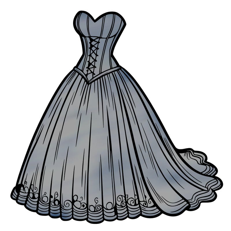 wedding dress-corset and a long and flowy skirt