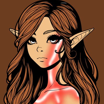 elf girl realistic dark fantasy