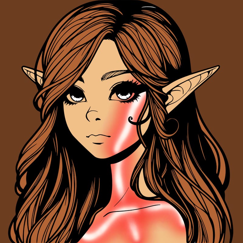 elf girl realistic dark fantasy