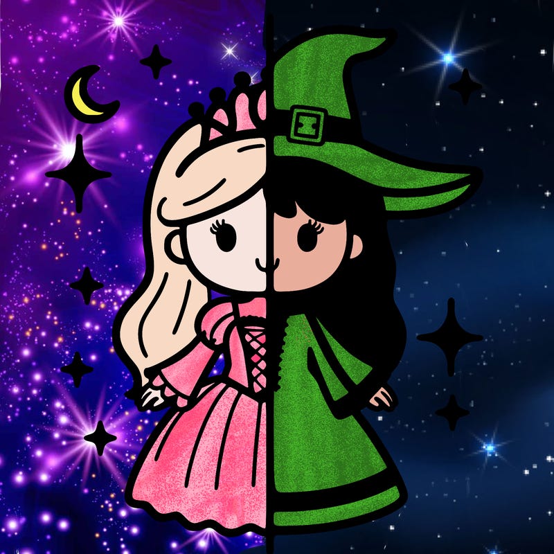 split princess and witch