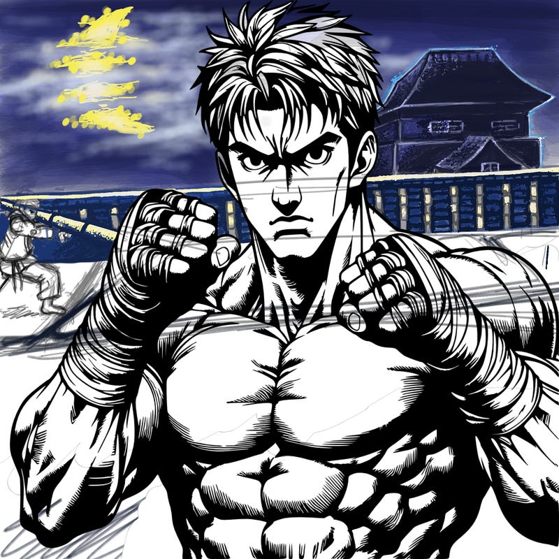 realism manga fighter man