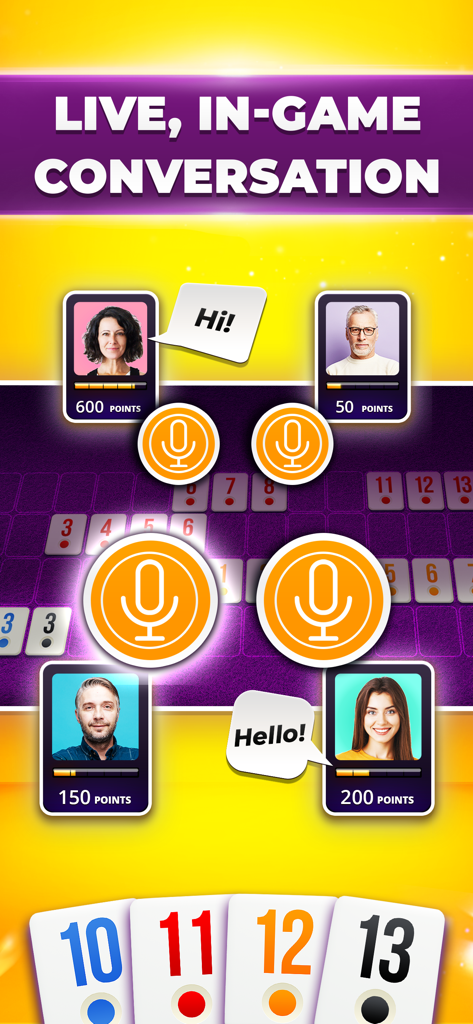 VIP Remi Etalat and Backgammon - Live in game conversation feature showing player avatars and chat bubbles in VIP Remi Etalat