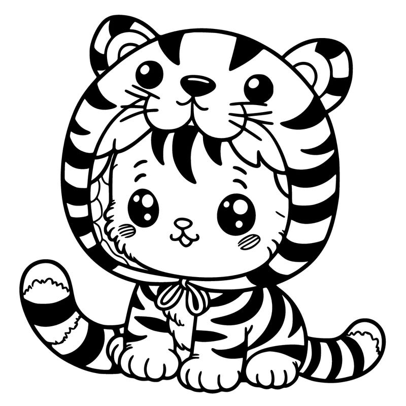 kitten dressed as a tiger