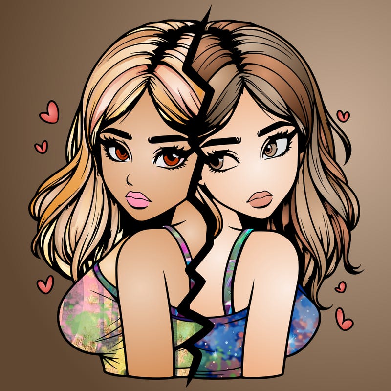 realistic girl split