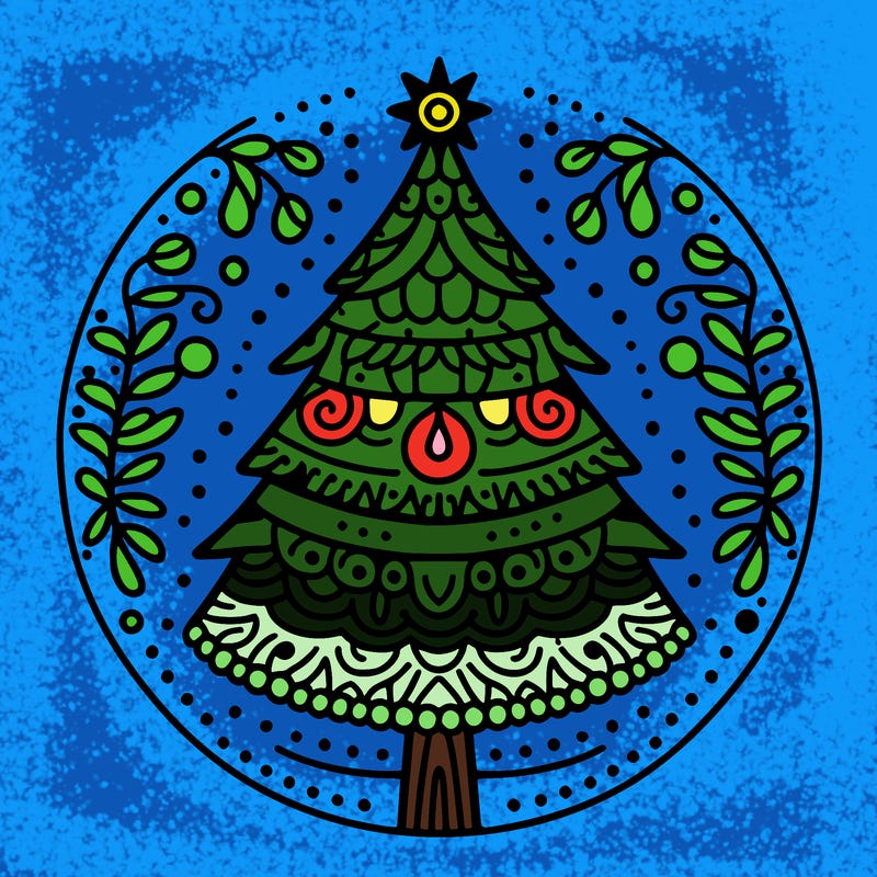 mandala sapin de noel
