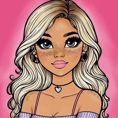 realistic pretty girl