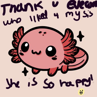 cute easy baby axolotl