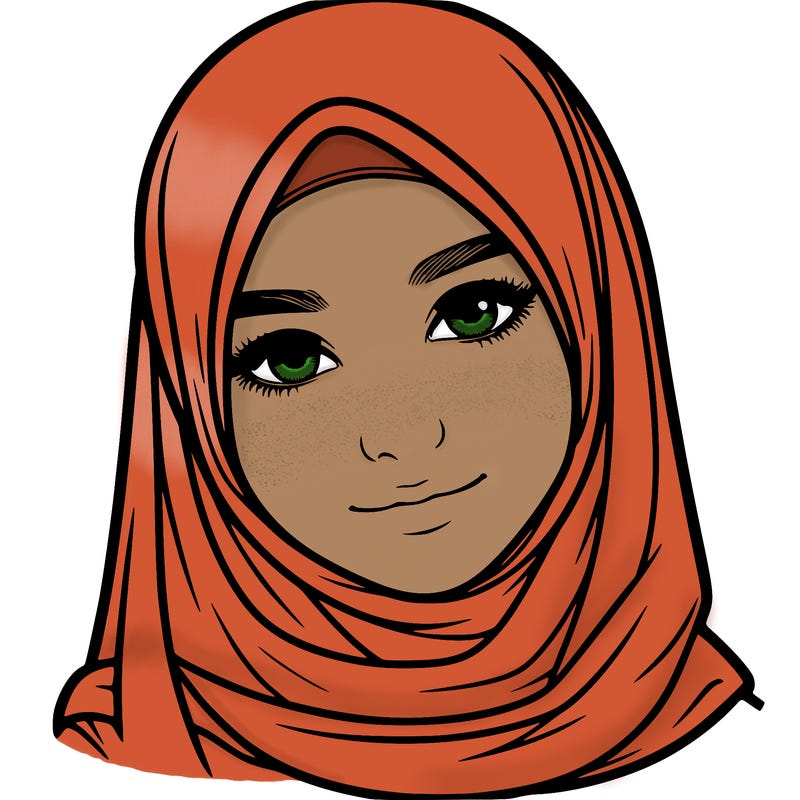 realistic girl with hijap
