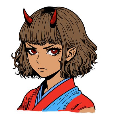 devil girl realistic