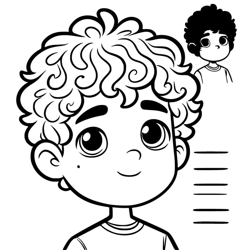 boy with curly hair