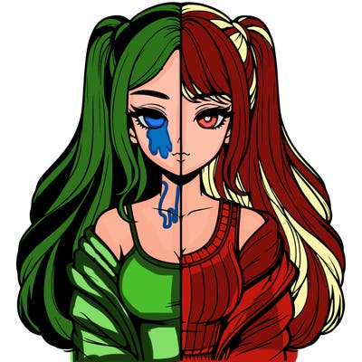 realistic girl split