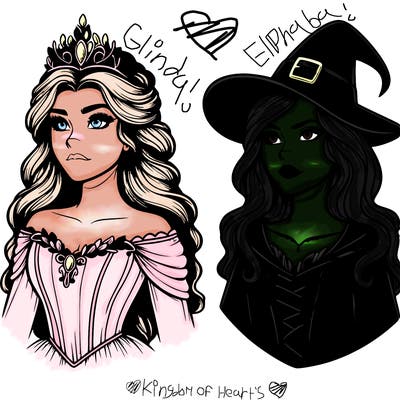princess and witch realistic