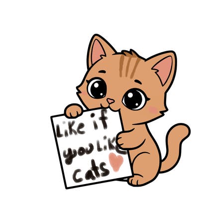 a small cat with a blank sheet of paper in its hand. the cat is sooooooo cute!