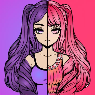 realistic girl split